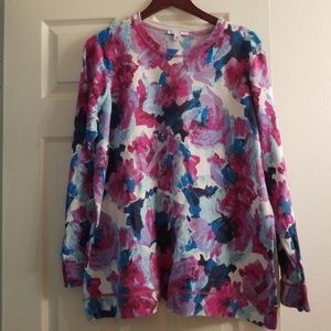 Isaac Mizrahi LIVE colorful sweatshirt